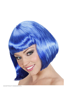 pruik, lovely blauw