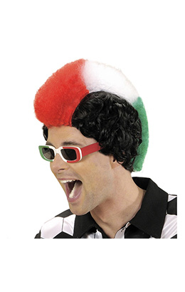 pruik, supporter italië man