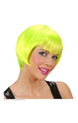 pruik, rave neon groen