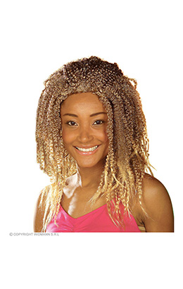 pruik, rasta blond
