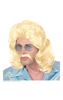 pruik, 70's man blond