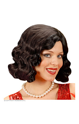 pruik, roaring 20s zwart