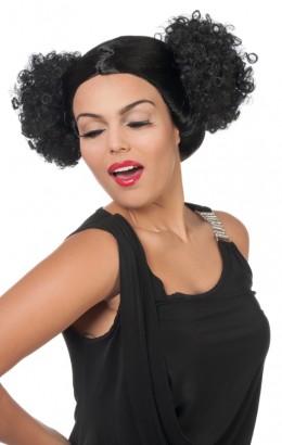 Afro met 2 staartjes