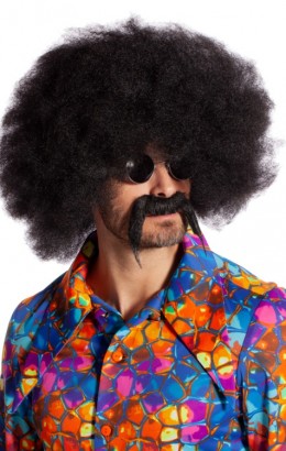 Afro met snor