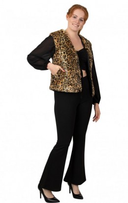 bodywarmer imitatiebont panterprint