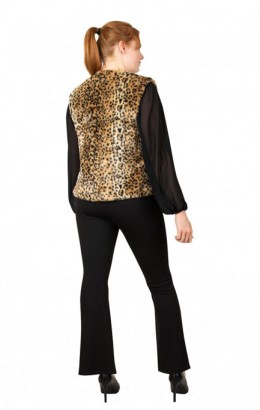 bodywarmer imitatiebont panterprint