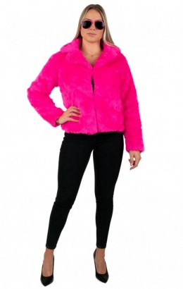 Bontjas Neon Roze
