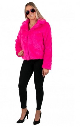 Bontjas Neon Roze