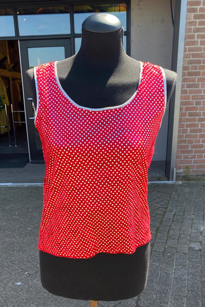 Rood glitter hemdje dames