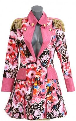 Carnavalsjasje luxe roze met panterprint lang