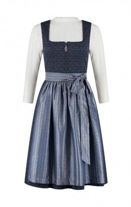 Dirndl jurkje 2-delig Jacquard stof in donkerblauw