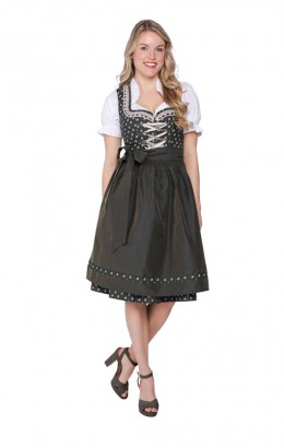 Dirndl jurkje 3-delig bosgroen 100% katoen