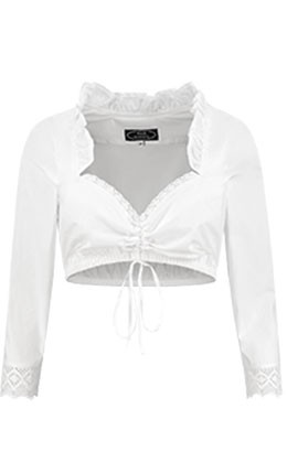 Dirndl Blouse 3/4 mouw met kant