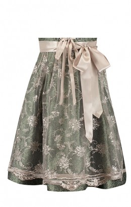 Dirndl jurkje 2-delig luxe jaquard groen-creme