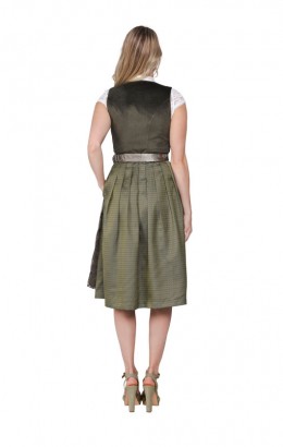 Dirndl jurkje 2-delig Jaquard velours groen