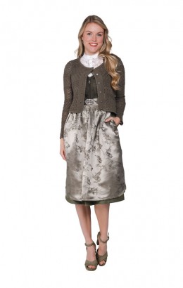 Dirndl jurkje 2-delig Jaquard velours groen