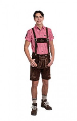 Lederhose bruin kort leder original