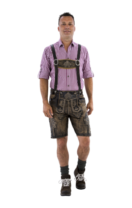 Lederhose vintage look antik kort