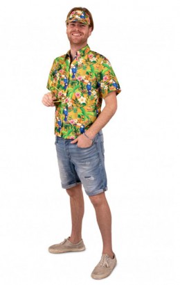 Hawaii shirt met zonneklep verkrijgbaar in 3 kleuren