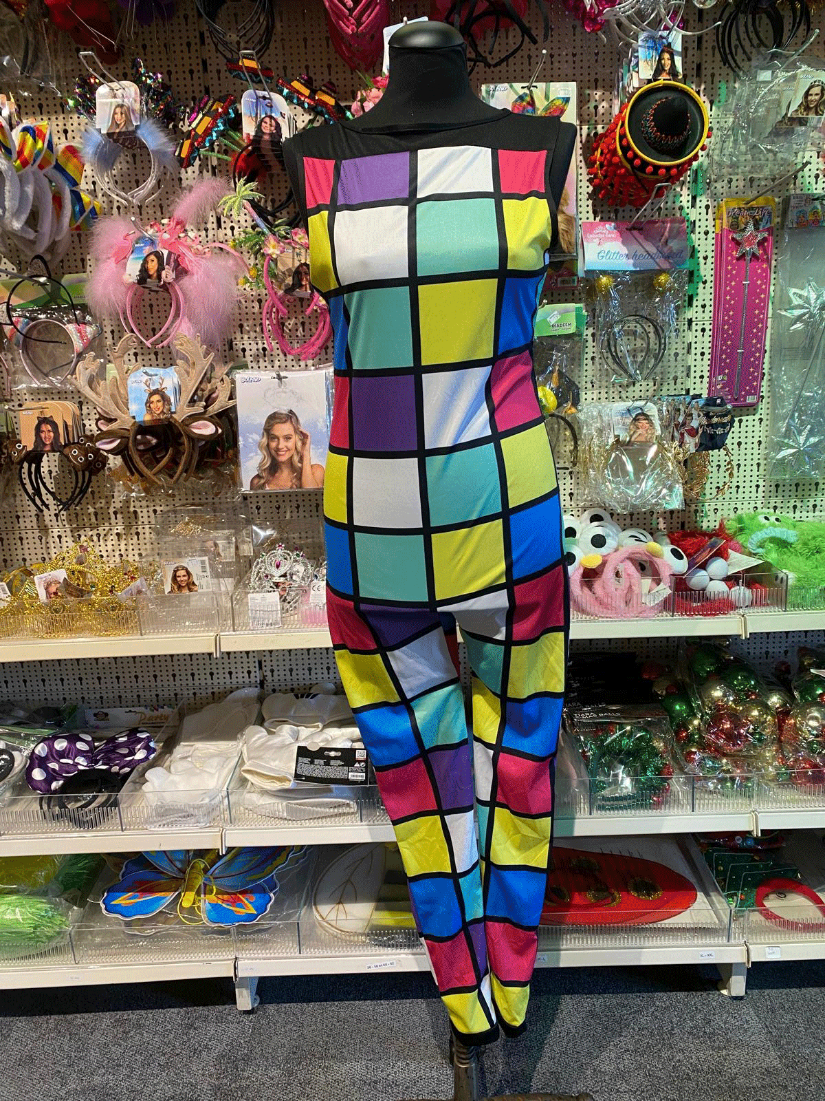 Jumpsuit mondriaan multicolor