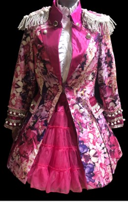 Carnavalsjasje luxe Pink Flower Dames