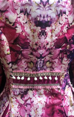 Carnavalsjasje luxe Pink Flower Dames