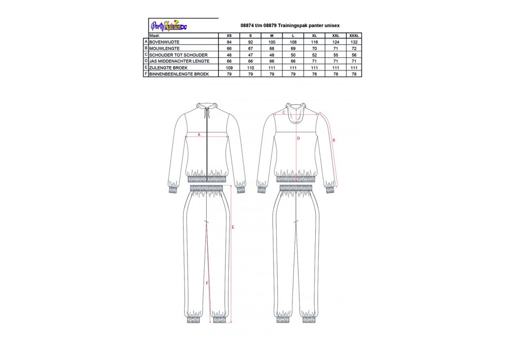 Trainingspak Panterprint unisex