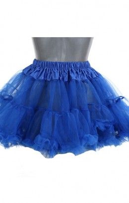 Petticoat kort kobalt blauw
