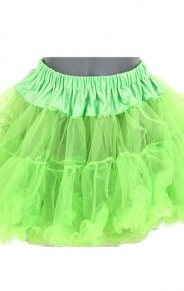 Petticoat kort neon groen