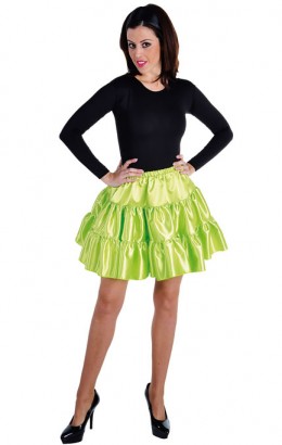 Petticoat stof fluor groen