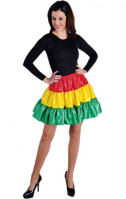 Petticoat stof carnaval rood geel groen