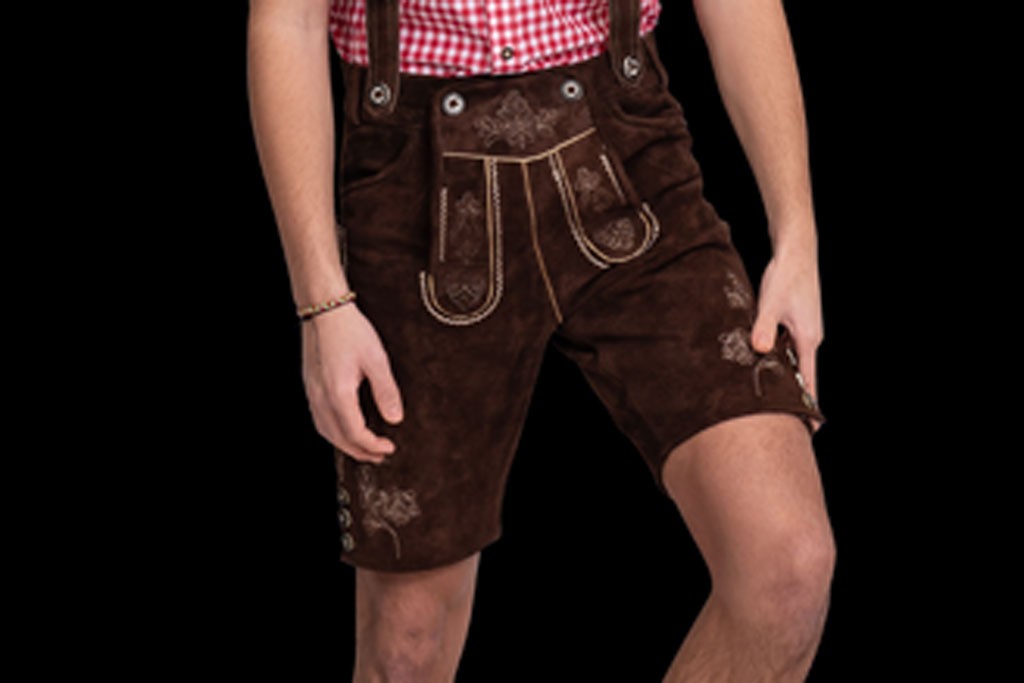 Lederhose bruin kort leder original