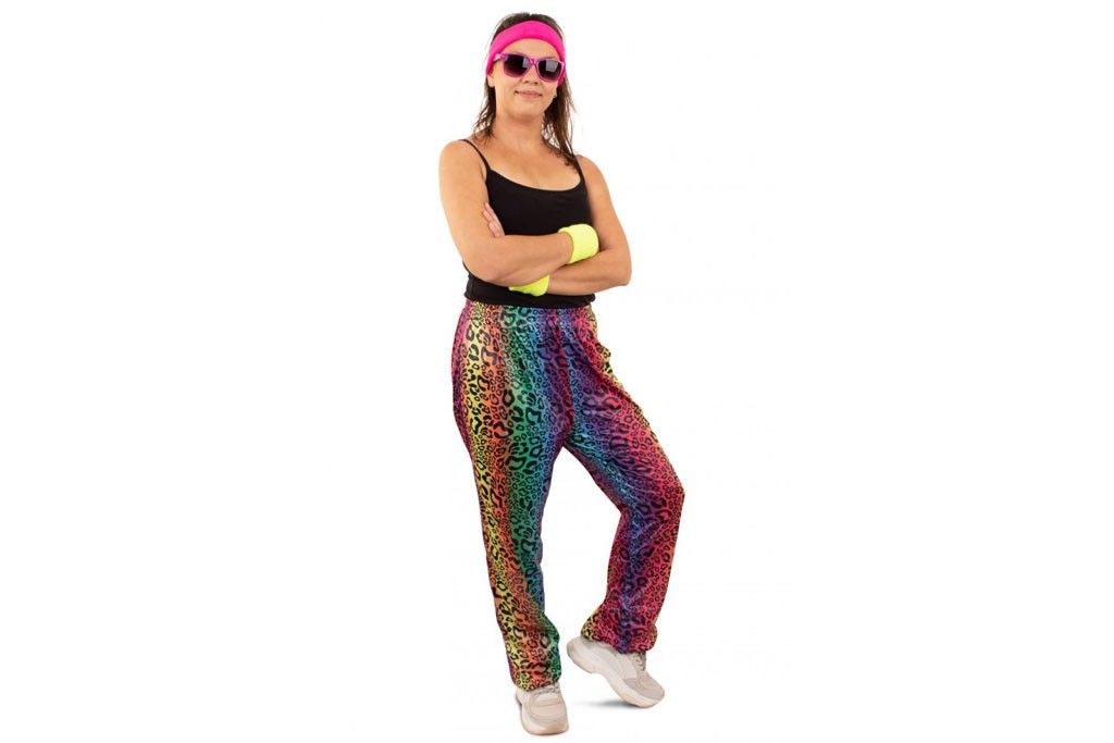 Trainingsbroek panterprint neon unisex