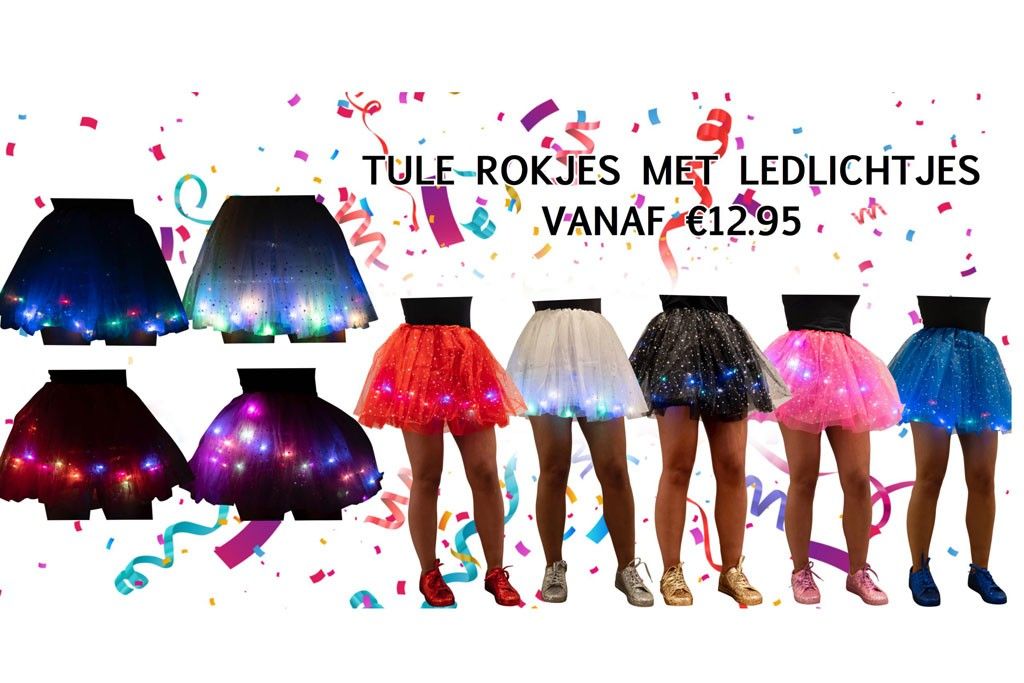 Tutu licht blauw met lichtjes